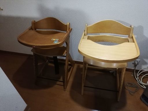 ベビーチェア2脚お譲りします。