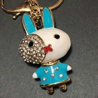 うさぎ キラキラ キーホルダー (チャーム)