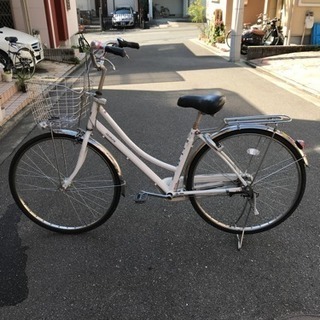 三段変速自転車 白色 27インチ
