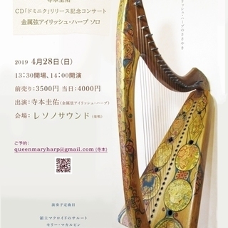 寺本圭佑　CD「ドミニク」リリース記念　金属弦アイリッシュ・ハー...