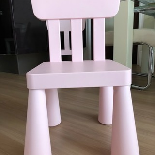 IKEA、キッズチェア２脚、ピンク