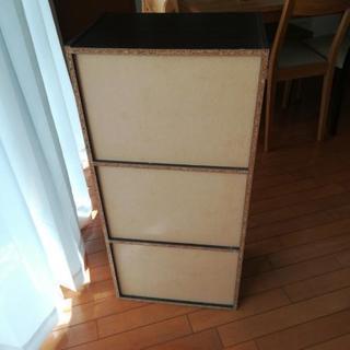 ブラウンカラーボックス3段の画像