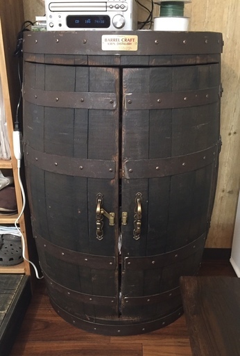 キャビネット　ウィスキー樽製