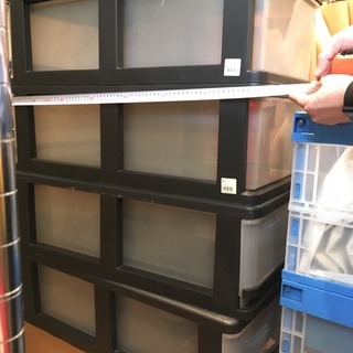 プラスチックケース 衣装ケース 4段重ね 中古