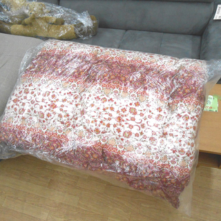 未使用 京都西川 掛けふとん 150cm×210cm 花柄 布団...