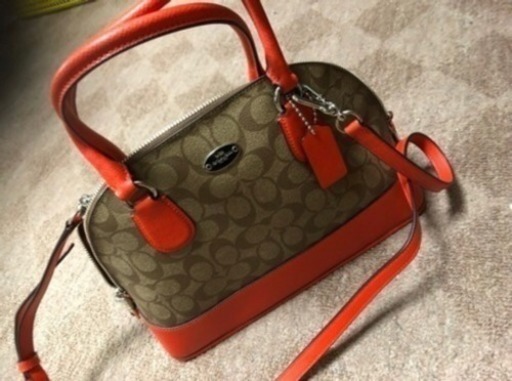 コーチ 2way バッグ オレンジ