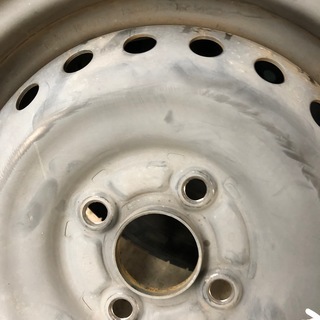 取りに来たら無料で。スチールホイール4本 155/65R14 4.5J PCD:100-4H ハブ径:約56mm　オフセット37mm前後　送料込み！の画像