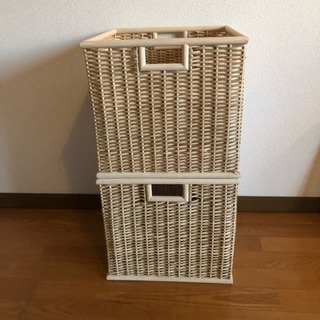 無印良品 カゴ バスケット 2つセットの画像
