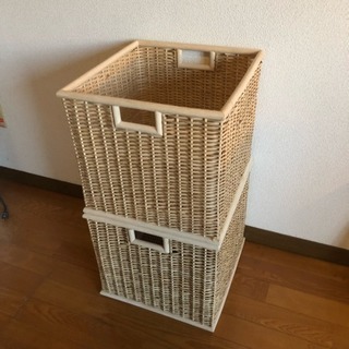 無印良品 カゴ バスケット 2つセットの画像