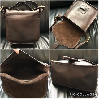 【レア/良品】オールドコーチ ヴィンテージ 初期NY刻印 ショルダー ブラウンの画像