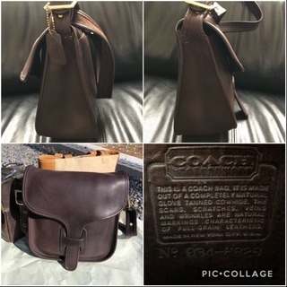 【レア/良品】オールドコーチ ヴィンテージ 初期NY刻印 ショルダー ブラウンの画像