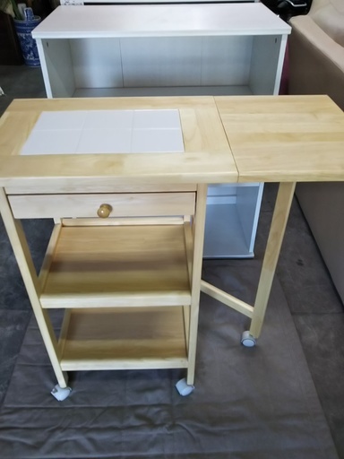 ［キッチンワゴン引き出し付き］⁑リサイクルショップヘルプ