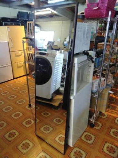 木製フレームスタンドミラー　姿見