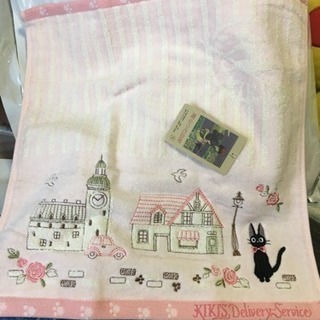 (4/10まで)未使用!どんぐり共和国 魔女の宅急便ジジのタオルの画像