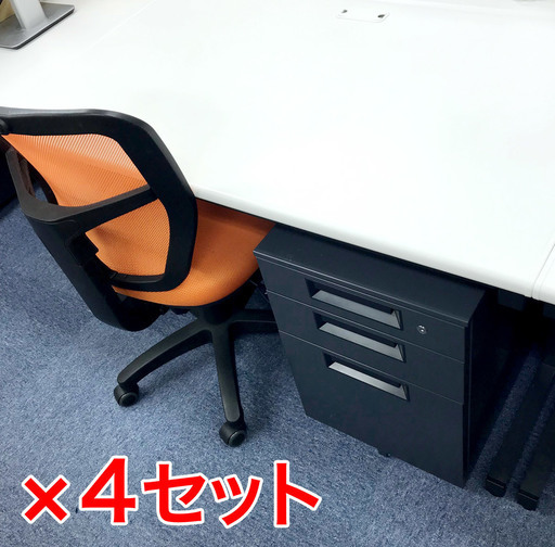 【渋谷】オフィスデスク＆チェア＆キャビネット【残1セット】