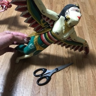 アジアン木彫り天女