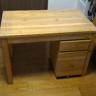 無印良品の机、引き出し