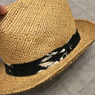 美品★NINE 麦わら帽子 中折れハットの画像