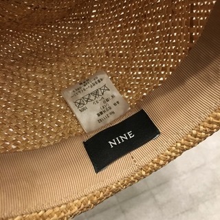 美品★NINE 麦わら帽子 中折れハットの画像