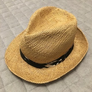 美品★NINE 麦わら帽子 中折れハット