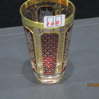 欧州系ブランド　金縁切子　ビアグラス♪