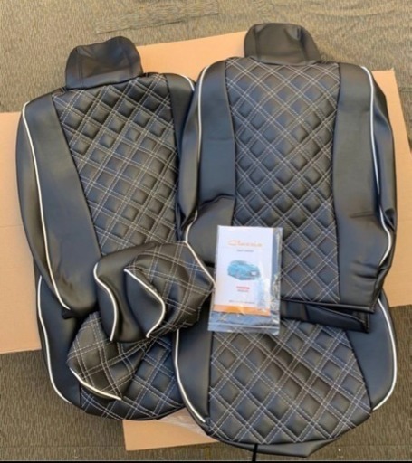 Clazzio アクア シートカバー キルティング ブラック × ホワイト ステッチ ★ NHP10 後期 クラッツィオ TOMS トムス TRD モデリスタ