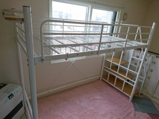 ☆ロフトベッド 子供部屋 一人暮らし ホワイト 美品☆