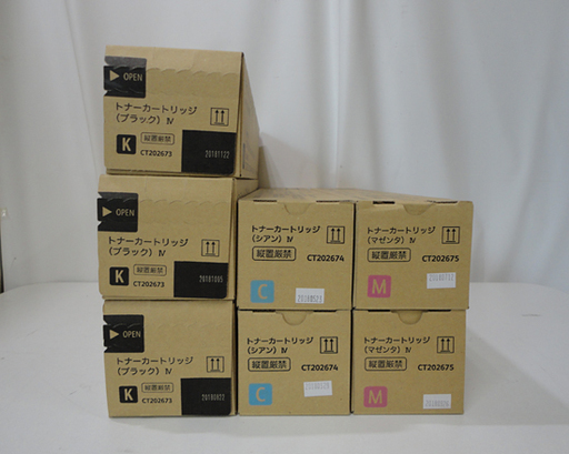 未使用 富士ゼロックス 純正トナー CT202673 ブラック CT202674 シアン CT202675 マゼンタ 3色7本セット