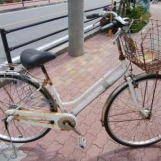 自転車　27インチ　白