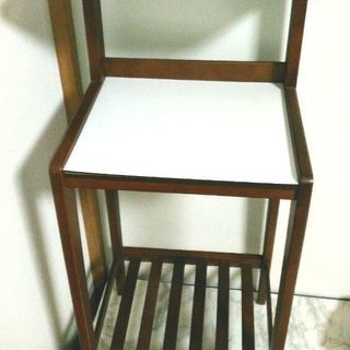 カリモク家具の電話台★昭和レトロ品中古