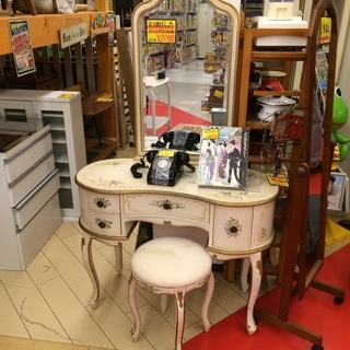 猫脚ドレッサー/スツールセット