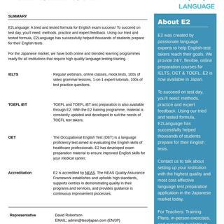 IELTS - NEASに認定されているＩＥＬＴＳトレーニングプログラムの画像