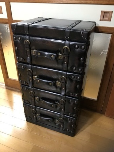 購入者決定済 おしゃれチェスト トランク風チェスト