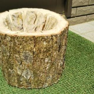 癒やしの切り株。ログプランター！（丸太の植木鉢）。茨城県潮来市。の画像