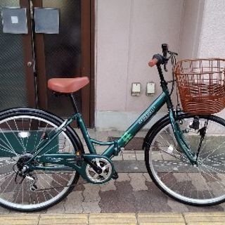 [MYPALLAS] APHROOTE 26吋折り畳み自転車 外装6段/グリーンｘブラック