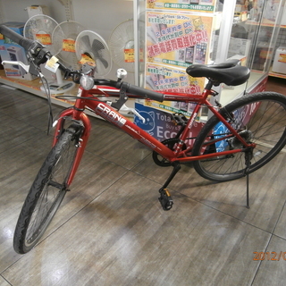 【エコプラス小倉南店】クロスバイク 26インチ レッド スタッフ向井オススメ(^^♪ 中古車 自転車 チャリ スポーツ車 クロスバイク