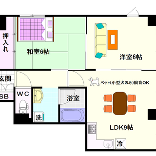 【スワローハイム日本橋】1号タイプ！2ＬＤＫタイプ！小型犬の飼育...