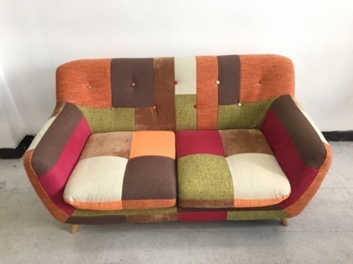 【美品】 大田区送料無料 ニトリ ソファ 2P 布張り ヘタリ無し