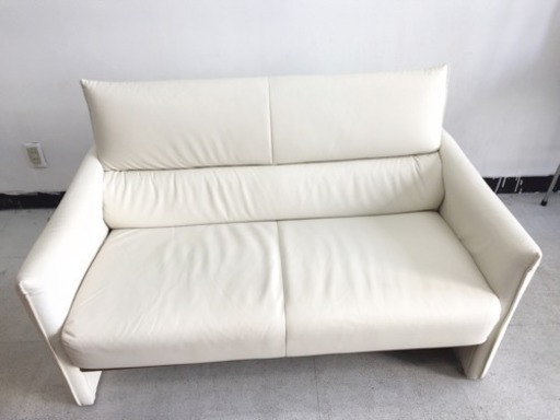 大田区送料無料 ソファ 2P 皮張り 合皮