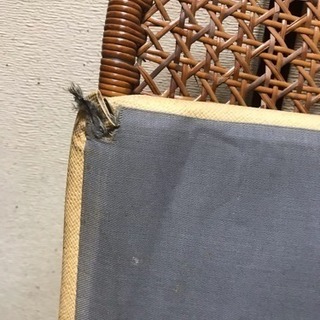 折り畳み式 ラタン籐の座椅子の画像