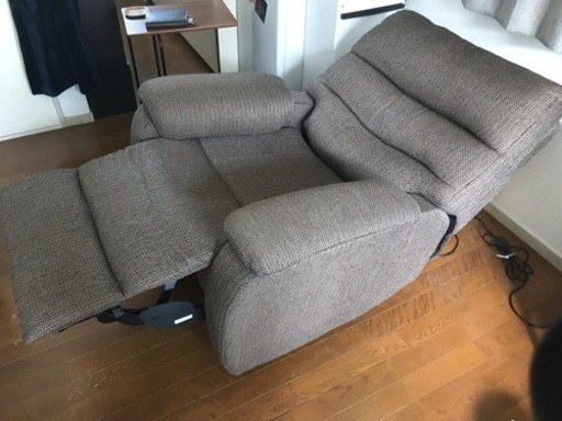 ニトリ 電動リクライニングソファ ビリーバー ブラウン コットン シングルソファ