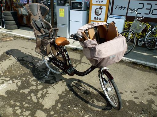 手稲リサイクル 子供乗せ自転車 三人乗り 丸石サイクル FRACKERS ブラウン ￥32,800