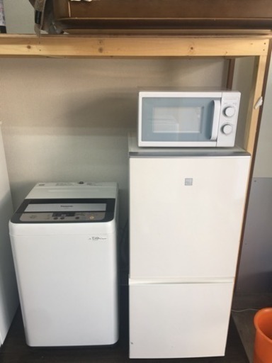 (値下げ)生活家電三点セット(冷蔵庫、電子レンジ、洗濯機)販売致します❗️