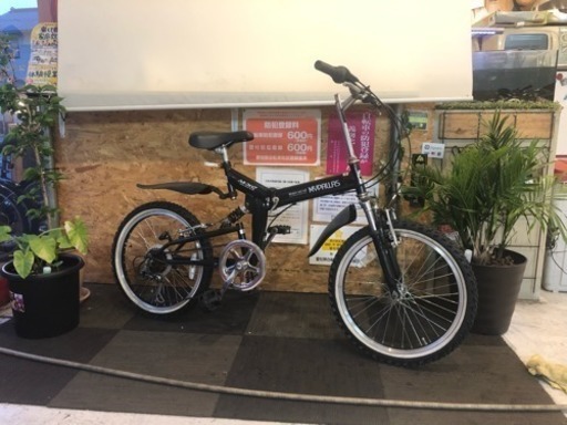 【前後サスペンション付き】２０インチ折りたたみ自転車