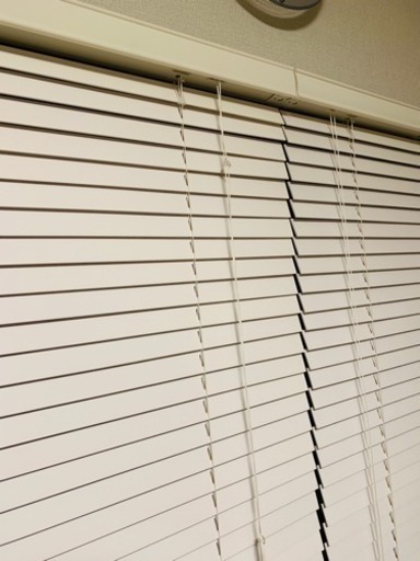 オシャレな白の木製ブラインドカーテン2セット高さ188横168のオーダー品