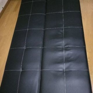 取引済　ソファーベッド　黒　合成レザー製の画像