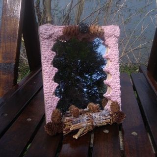 【ハンドメイド】新作 (１) デコミラー (小) 卓上 スタンド...