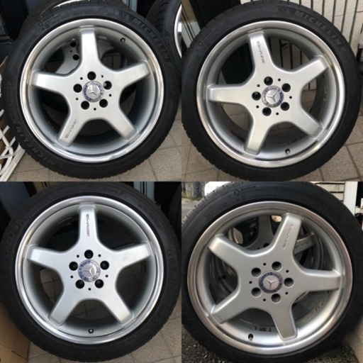 美品ベンツSLクラス, EクラスAMGアルミ、ミシュランパイロットスポーツバリ溝、265/35R18, 245/40R18