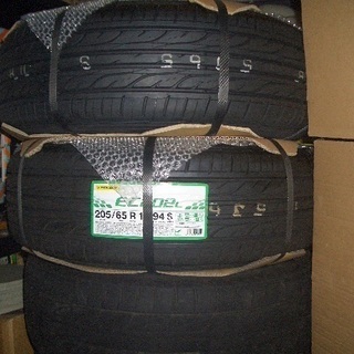 ★【新品】205/65R15(5穴) 又は 205/60R16(5穴) ◎夏タイヤ&アルミ4本組込み① ダンロップ ECOタイヤ EC202L②ユーロスピード アルミG-10の画像