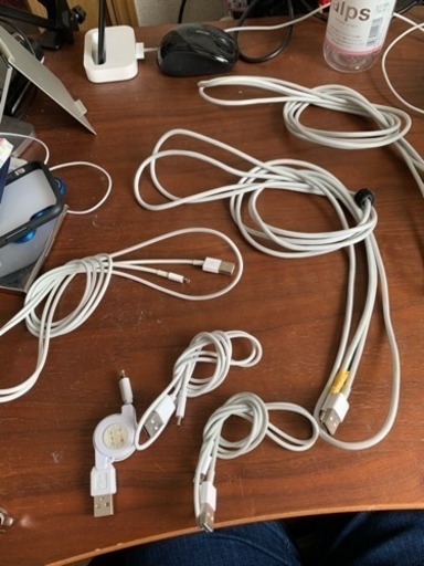 Lightningケーブル(MFI認証済)×7、6ポートUSB充電器、イヤホン